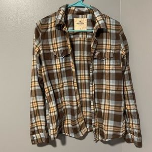 Plaid Hollister Button Down Shirt